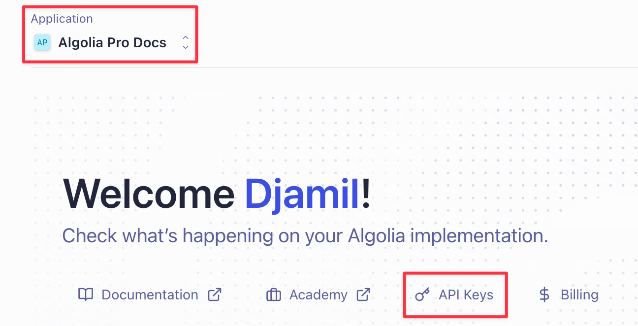 Приложение Algolia